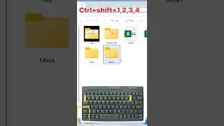 Short trick for create folder or view in PC #computer #folder #excel #shorts