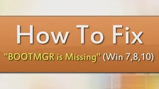 How To Fix BOOTMGR is Missing Error with Bootable USB or DVD (TrickyTech)