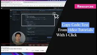 Copy Code/Text from video Tutorials with 1- click