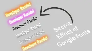 Google Font Secret Effects | Html CSS | Google Fonts || Update Tutorial 2021