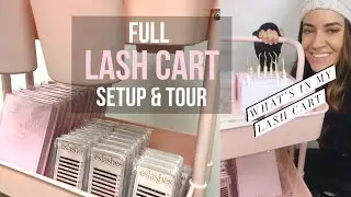 Lash Cart Setup & Tour For Eyelash Extensions