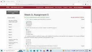Data Analytics With Python NPTEL SWAYAM Course Week 5 Assignment Answers