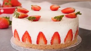 Strawberry Cake with Cream without Bake!