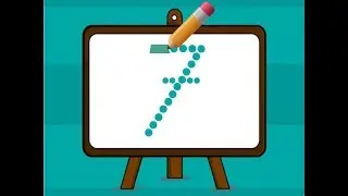 Learn the number 7 - Learn how to trace number.
