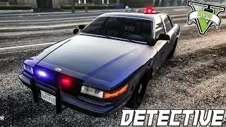 GTA 5 PC Mods: Unmarked / Detective Police Car (Grand Theft Auto V)