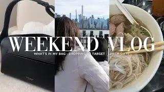 WEEKEND VLOG | what's in my bag, shopping at target + lunch date