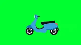 Green Screen | Alexa Green Screen | Scooter Animation 2D