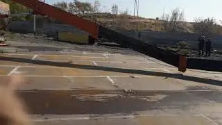 Авто кран падение