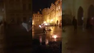 Fire Dancer in Prague