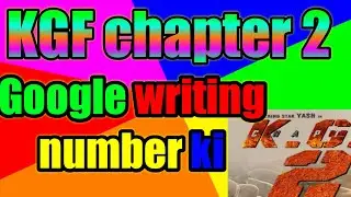 KGF chapter ( 7&8) Writting practice nursery school syllabus full course video learn with Google,