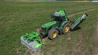 Видео работы косилки модульной ротационной КМР-9ВТ с трактором John deere