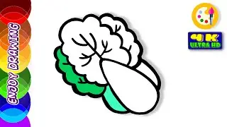 LETTUCE Drawing: How to Draw LETTUCE EASY for Beginners | ENJOY DRAWING