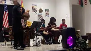 Maggie & Africa Brown w KNA Djembe Drummers