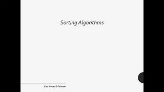1 Sorting algorithms