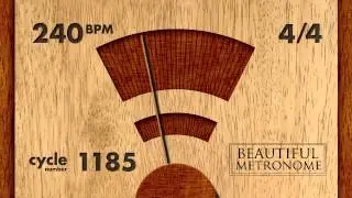 240 BPM 4/4 Wood Metronome HD
