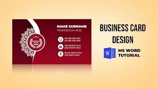 How to Create Business Card Design in Microsoft Word | MS Word Visiting Card Design tutorial
