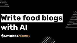 Write food blogs with AI