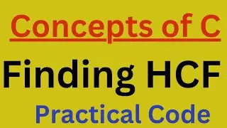 Find HCF in C | #ctutorials