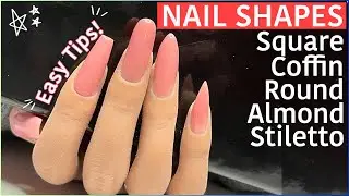 How To File 5 Different Nail Shapes | Beginner Nail Tech Basics | Polygel Nail Shaping