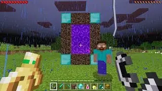 Making a PORTAL to HEROBRINE'S DIMENSION in Minecraft Pocket Edition! (Herobrine Survival Ep. 2)