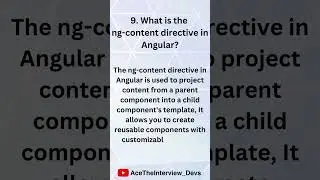 What is the ng-content directive in Angular? 