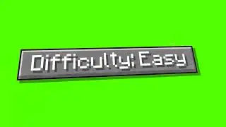 Minecraft Difficulty Hardcore Animation Green Screen ✨