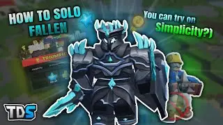 HOW TO SOLO FALLEN IN TDS (Fastest Strategy) (Roblox)