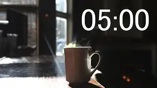 [Coffee Shop Ambience with alarm] 5 Minute Countdown Timer for work / study