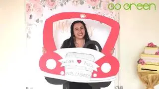 MARCO DE FOTOS PARA BODAS / CUADRO SELFIE EN FORMA DE CARRO