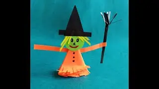 Easy Halloween Craft 2021 | Paper Witch DIY | Best Halloween diy for kids | Paper Halloween crafts