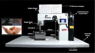 FC-6204-200: Computerized Double Needle Post Bed Pattern Sewing Machine With Inbuilt 200 Designs