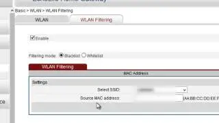 Enable/Disable WLAN Filter - Huawei EchoLife HG521 Modem-Router Configuration