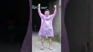 This is Big Raincoat in a Small Pouch 👌  #shorts #raincoat