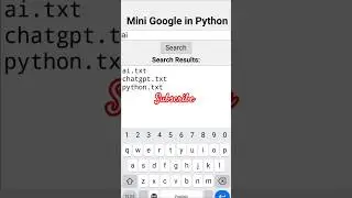 Mini Search Engine in Python! 