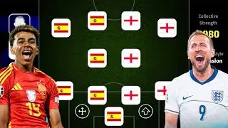 SPAIN X ENGLAND! 🔥BEST SPECIAL SQUAD!! EFOOTBALL 2024 MOBILE