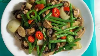 How To Make Mushrooms & String Beans #shorts