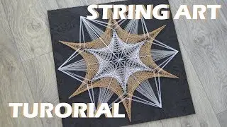 GOLDEN FLOWER | STRING ART | TUTORIAL | timelapse | diy