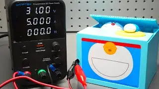 「ドラえもんが潜む貯金箱」に高電圧を与えると...