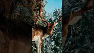 Winter Wonders: Discovering Deer in the Serene Wilderness of Nature | No Copyright Video (NCV)