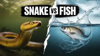Deadly Snake Attacks Fish in the Water!