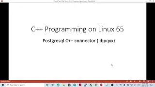 C++ Programming on Linux - Postgresql DB Query Table using C++ Connector libpqxx
