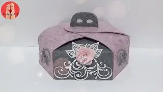 DIY Tutorial Porta Dolci Esagonale in Feltro - sweet  holder in felt