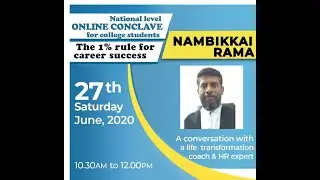 National Level Online Conclave for College students powered by SoM on 27th June 2020.