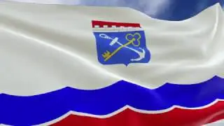 Футаж флаг Ленинградской области