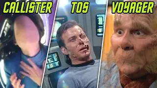 Disappearing Face in USS Callister vs Star Trek TOS vs Voyager