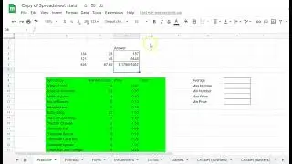 Spreadsheets v2 Calculations