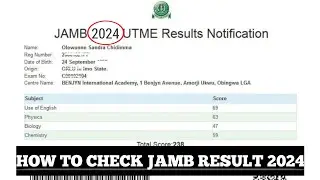 HOW TO CHECK JAMB RESULT 2024