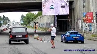 500 HP Opel Speedster Turbo vs 600 HP Lada Niva drag race