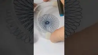 Black and blue Spirograph Beautiful 