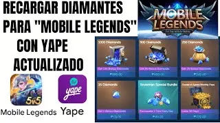 COMO RECARGAR DIAMANTES PARA MOBILE LEGENDS CON YAPE ACTUALIZADO